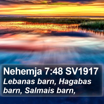 Nehemja 7:48 SV1917 Bible Verse Image