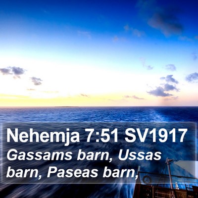 Nehemja 7:51 SV1917 Bible Verse Image