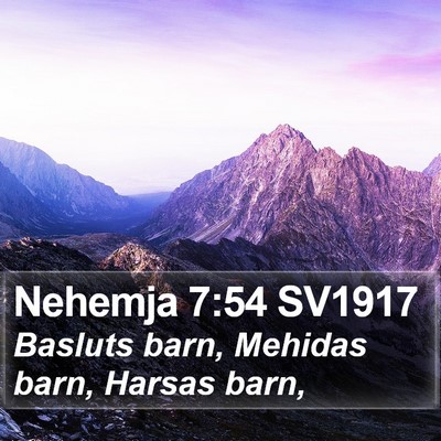 Nehemja 7:54 SV1917 Bible Verse Image