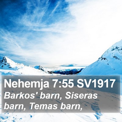 Nehemja 7:55 SV1917 Bible Verse Image