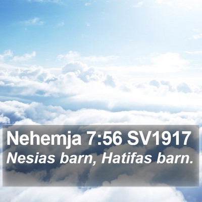 Nehemja 7:56 SV1917 Bible Verse Image