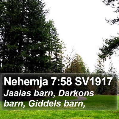 Nehemja 7:58 SV1917 Bible Verse Image