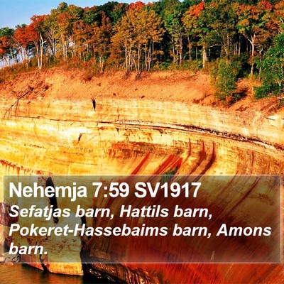 Nehemja 7:59 SV1917 Bible Verse Image