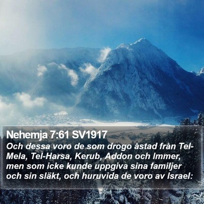 Nehemja 7:61 SV1917 Bible Verse Image