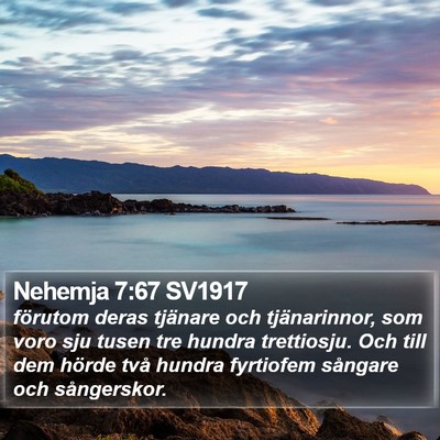 Nehemja 7:67 SV1917 Bible Verse Image
