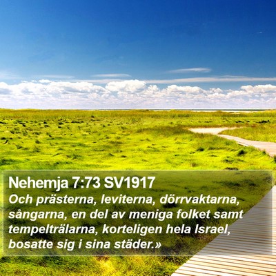 Nehemja 7:73 SV1917 Bible Verse Image