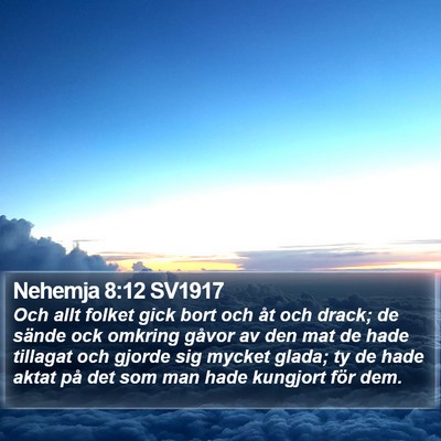 Nehemja 8:12 SV1917 Bible Verse Image