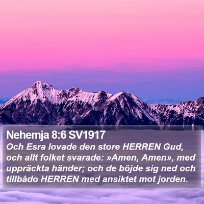 Nehemja 8:6 SV1917 Bible Verse Image