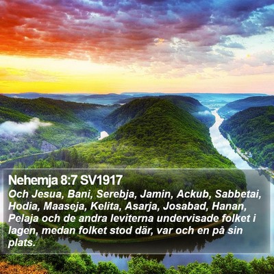 Nehemja 8:7 SV1917 Bible Verse Image