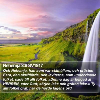 Nehemja 8:9 SV1917 Bible Verse Image