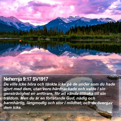 Nehemja 9:17 SV1917 Bible Verse Image