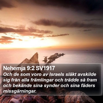 Nehemja 9:2 SV1917 Bible Verse Image