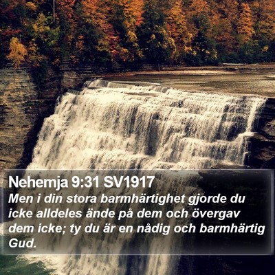 Nehemja 9:31 SV1917 Bible Verse Image