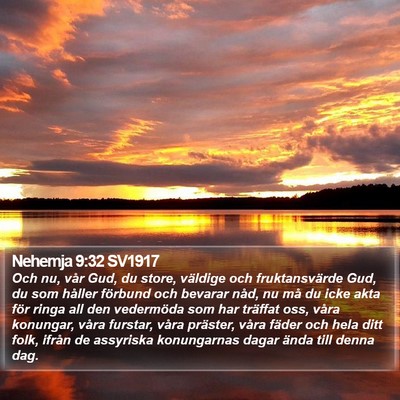 Nehemja 9:32 SV1917 Bible Verse Image
