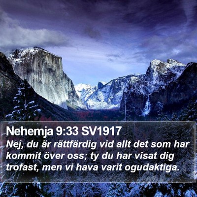 Nehemja 9:33 SV1917 Bible Verse Image