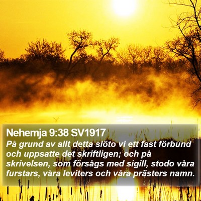 Nehemja 9:38 SV1917 Bible Verse Image