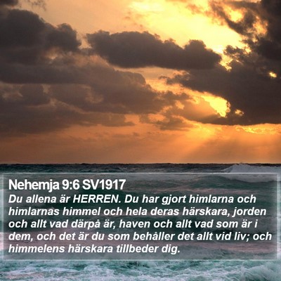 Nehemja 9:6 SV1917 Bible Verse Image