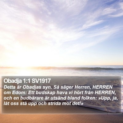 Obadja 1:1 SV1917 Bible Verse Image