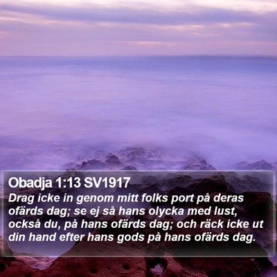 Obadja 1:13 SV1917 Bible Verse Image