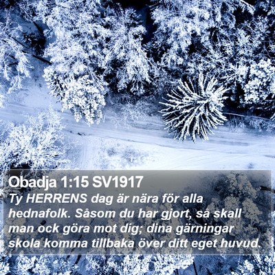 Obadja 1:15 SV1917 Bible Verse Image