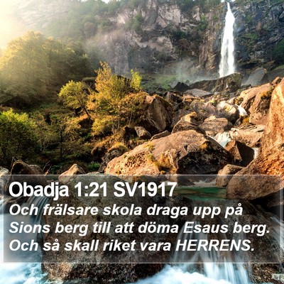 Obadja 1:21 SV1917 Bible Verse Image