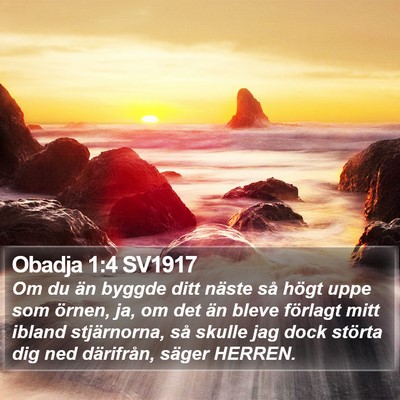 Obadja 1:4 SV1917 Bible Verse Image