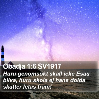 Obadja 1:6 SV1917 Bible Verse Image