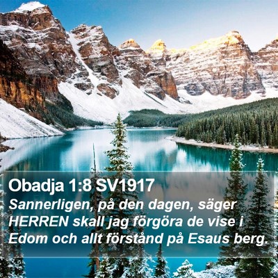 Obadja 1:8 SV1917 Bible Verse Image