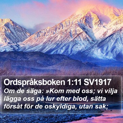 Ordspråksboken 1:11 SV1917 Bible Verse Image