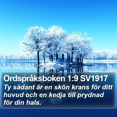 Ordspråksboken 1:9 SV1917 Bible Verse Image