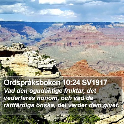 Ordspråksboken 10:24 SV1917 Bible Verse Image