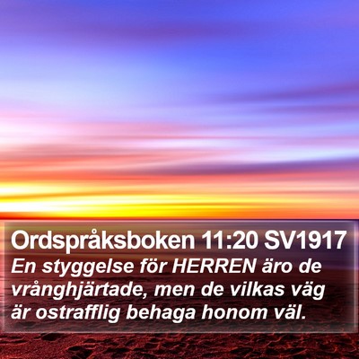 Ordspråksboken 11:20 SV1917 Bible Verse Image