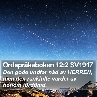 Ordspråksboken 12:2 SV1917 Bible Verse Image