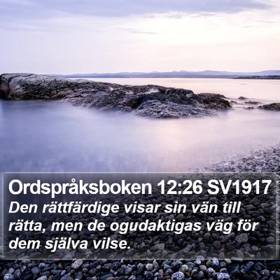 Ordspråksboken 12:26 SV1917 Bible Verse Image