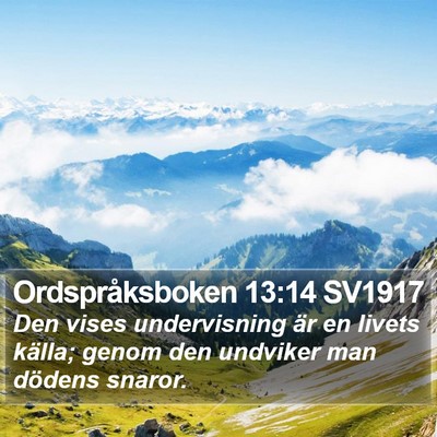Ordspråksboken 13:14 SV1917 Bible Verse Image