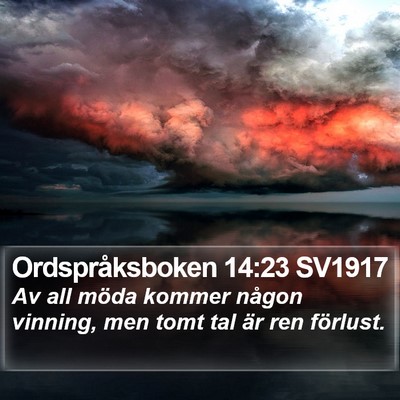 Ordspråksboken 14:23 SV1917 Bible Verse Image