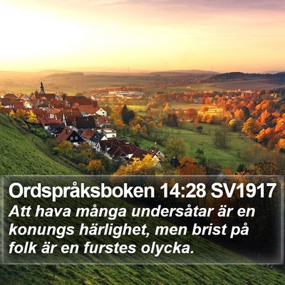Ordspråksboken 14:28 SV1917 Bible Verse Image