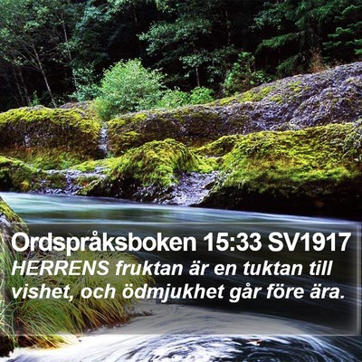 Ordspråksboken 15:33 SV1917 Bible Verse Image