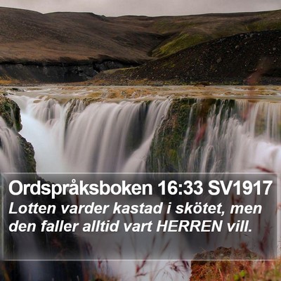 Ordspråksboken 16:33 SV1917 Bible Verse Image