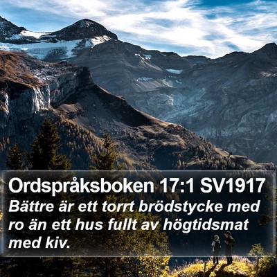Ordspråksboken 17:1 SV1917 Bible Verse Image
