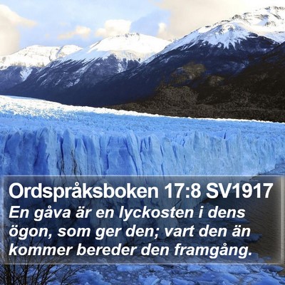 Ordspråksboken 17:8 SV1917 Bible Verse Image
