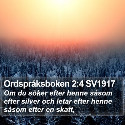 Ordspråksboken 2:4 SV1917 Bible Verse Image