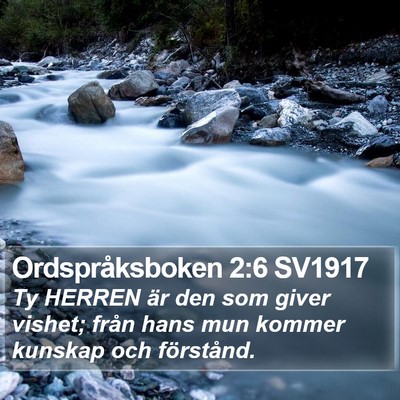 Ordspråksboken 2:6 SV1917 Bible Verse Image