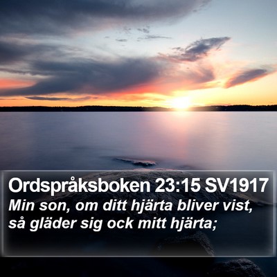 Ordspråksboken 23:15 SV1917 Bible Verse Image