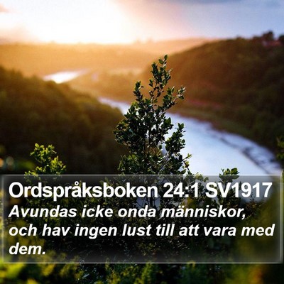 Ordspråksboken 24:1 SV1917 Bible Verse Image