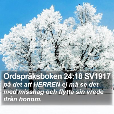 Ordspråksboken 24:18 SV1917 Bible Verse Image