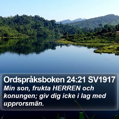 Ordspråksboken 24:21 SV1917 Bible Verse Image