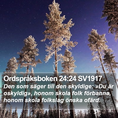 Ordspråksboken 24:24 SV1917 Bible Verse Image