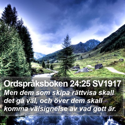 Ordspråksboken 24:25 SV1917 Bible Verse Image