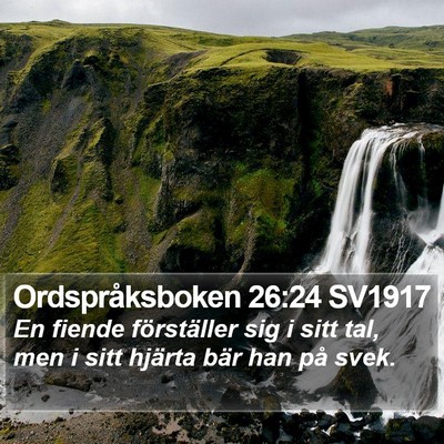 Ordspråksboken 26:24 SV1917 Bible Verse Image